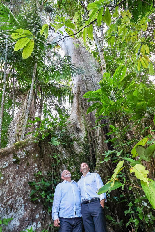 Emmanuel Macron and Luiz Inacio Lula da Silva in the Amazon